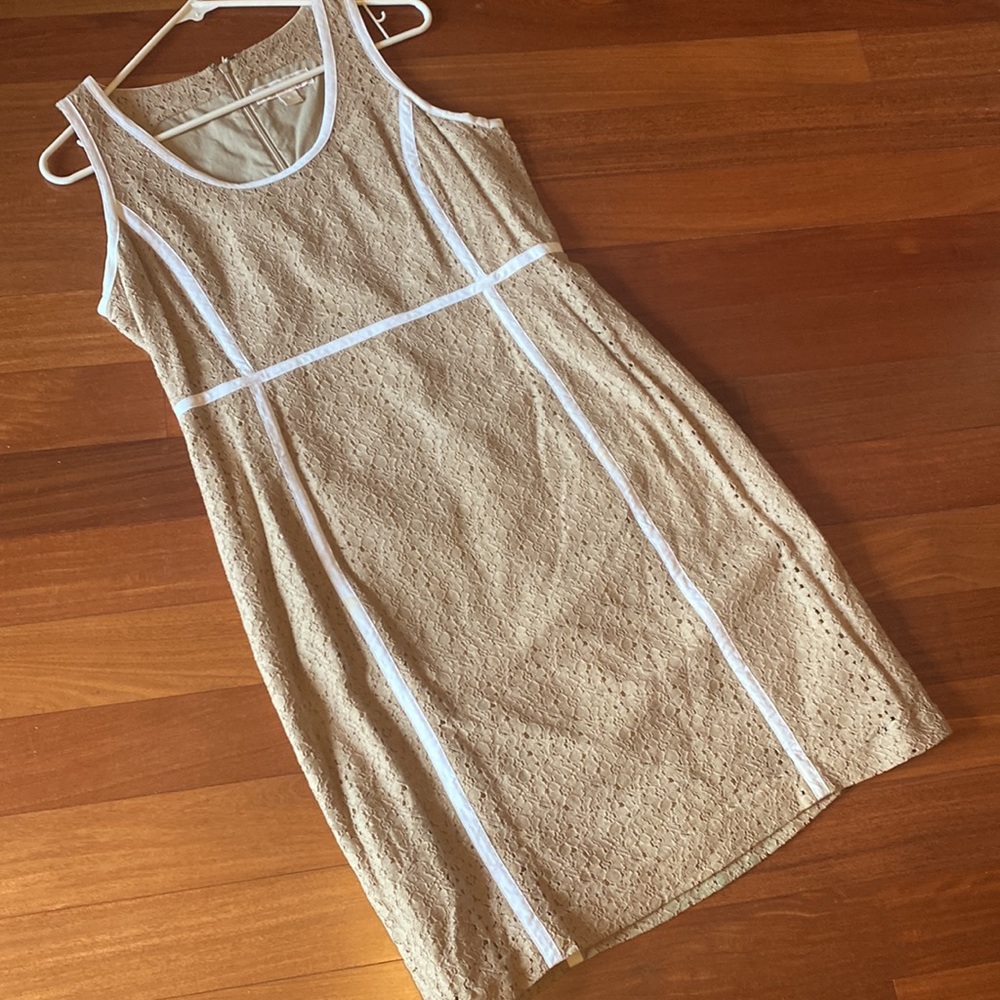 MICHAEL KORS-Tan Lace Sleeveless Straight Dress - Sz 8